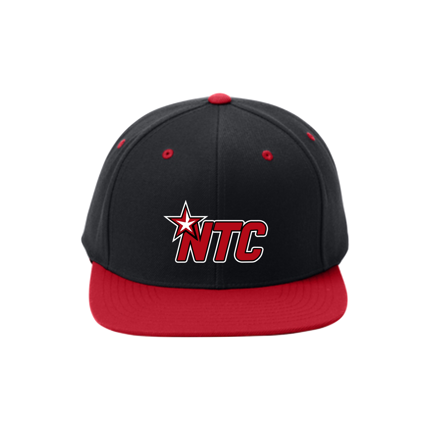 2025 NTC FLAT BILL SNAPBACK CAP - BLACK/TRUE RED