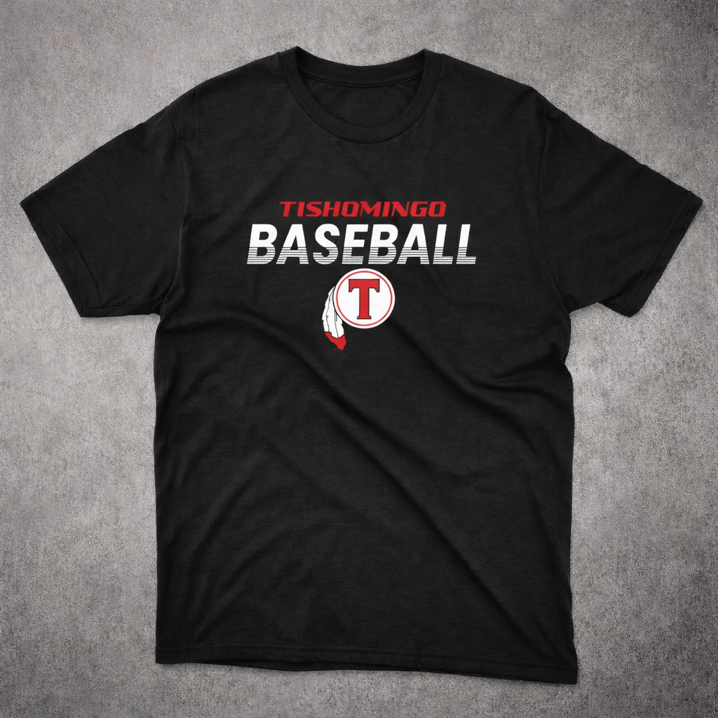 2026 TISHOMINGO BASEBALL HORIZ STRIPES - BLACK
