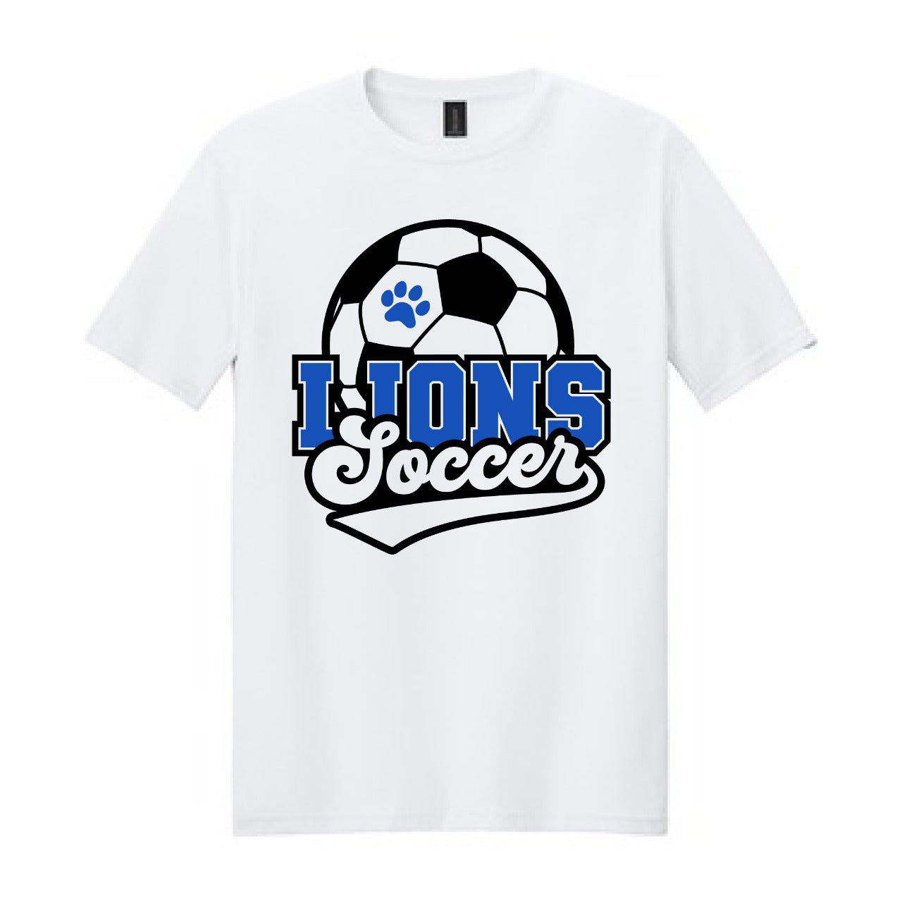 2025 Lions Soccer with Paw - Var. Colors