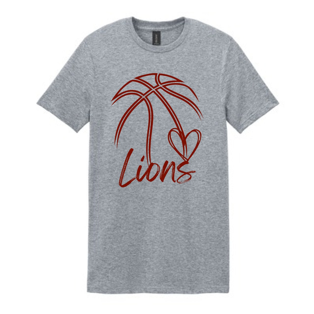 2025 Lions Basketball Distressed - Grey