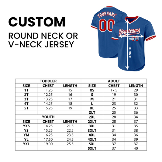 Custom Sublimated Round/V-Neck Jersey w/ Embroidery