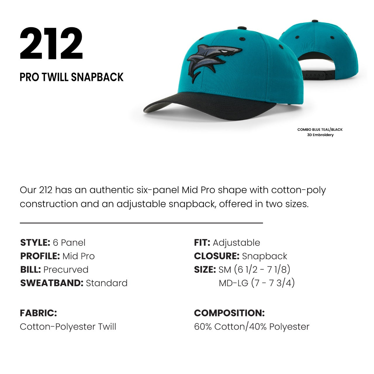 212 | Richardson Pro Twill Snapback