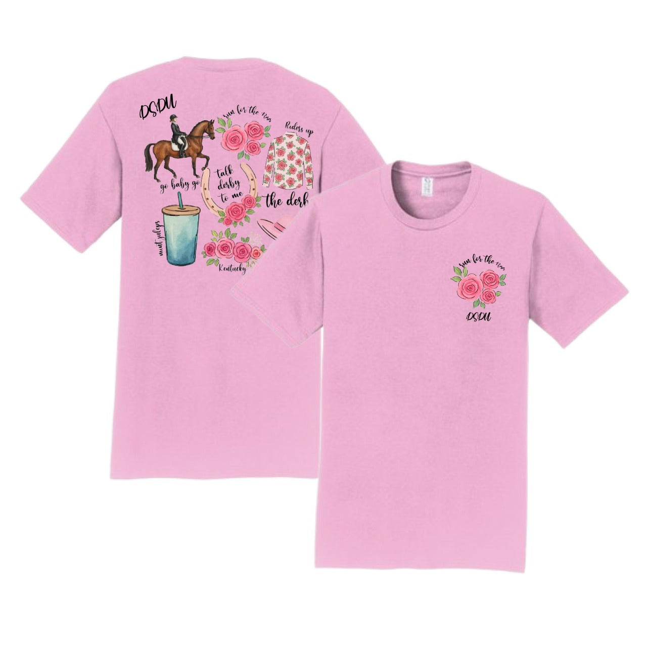 Run for the Roses Tee - Pink