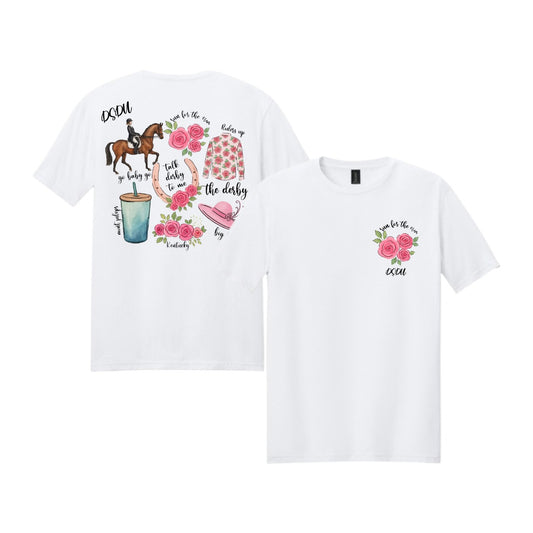 Run for the Roses Tee - White