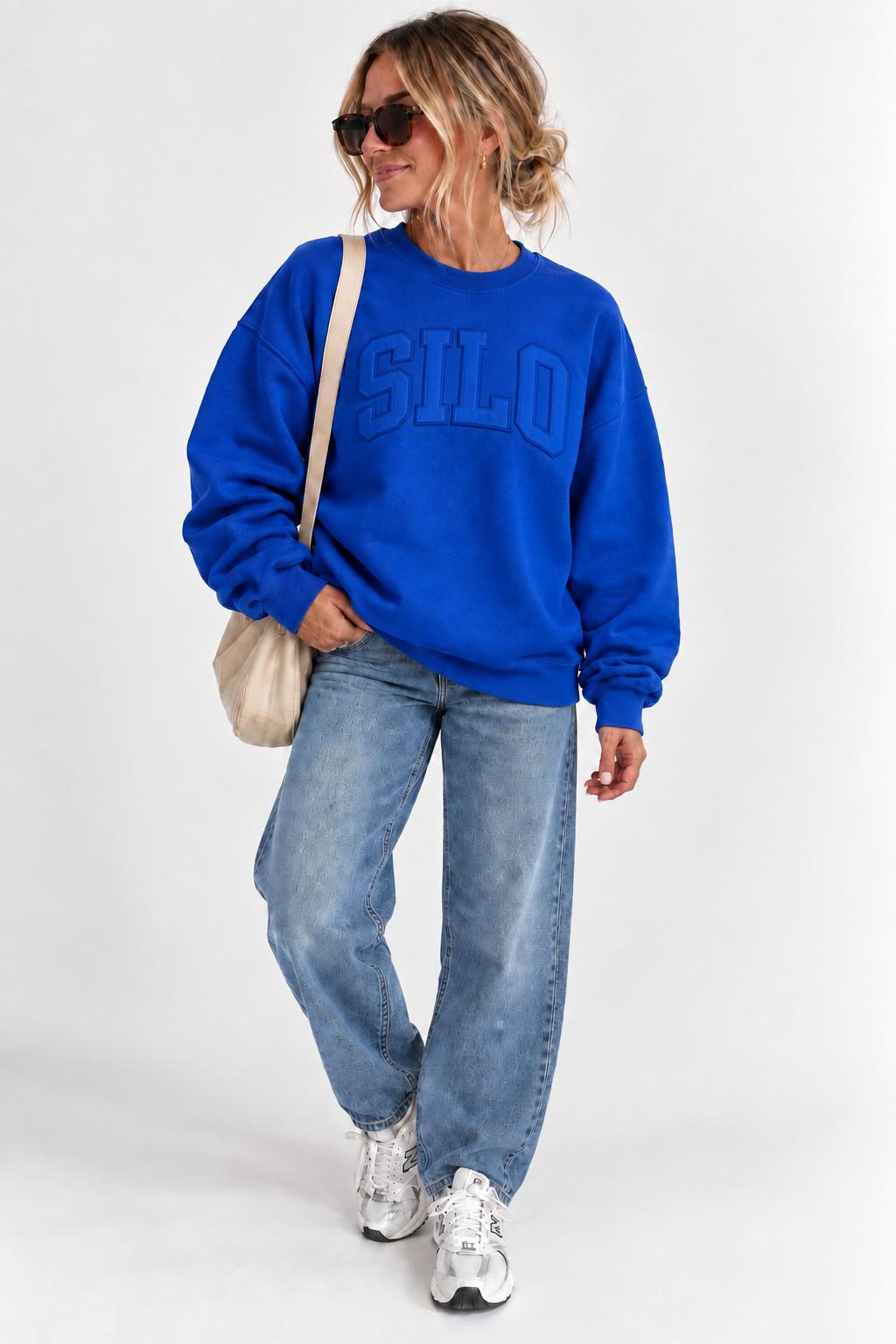 2026 SILO EMBOSSED SWEATSHIRT - ROYAL