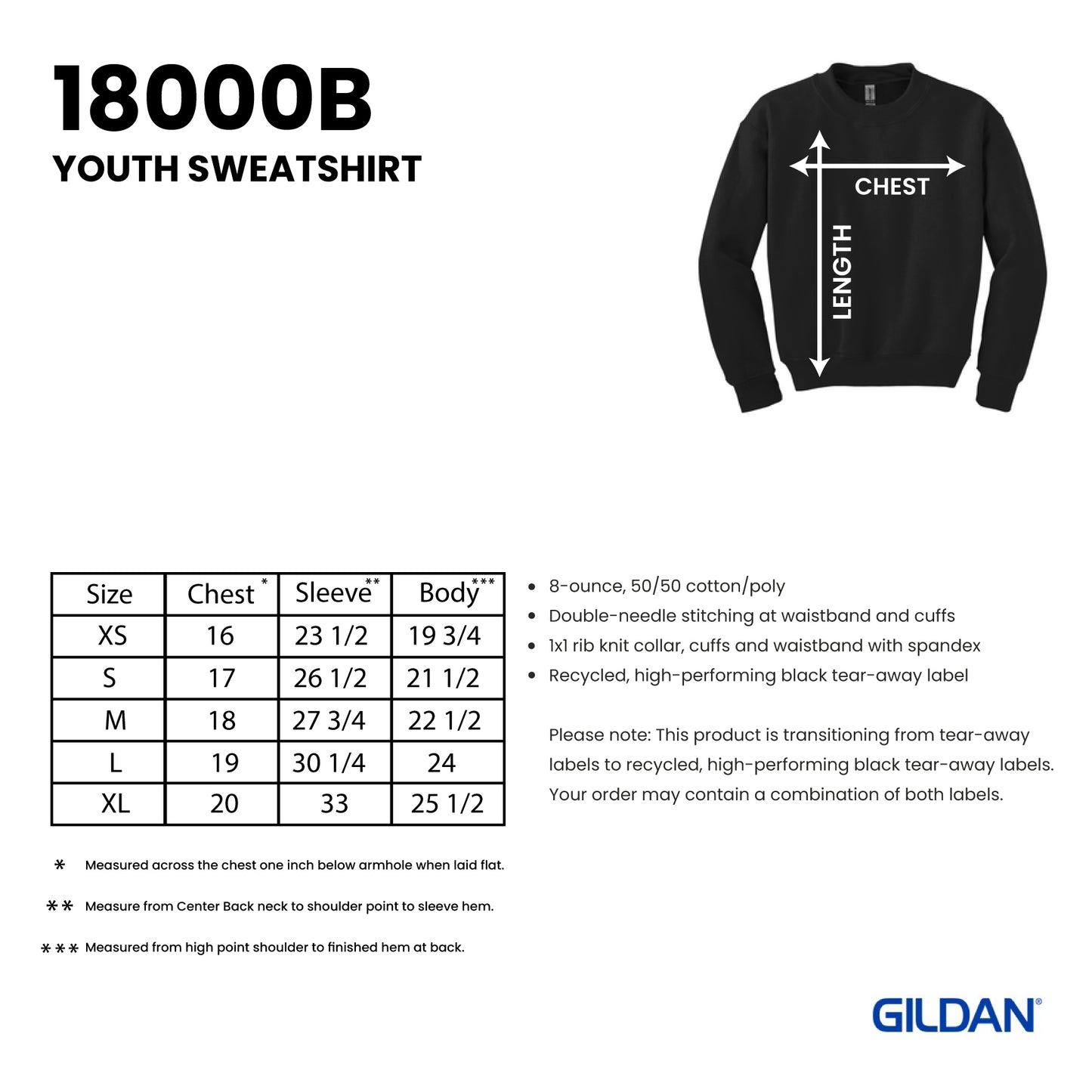 18000b | Youth Gildan Sweatshirt