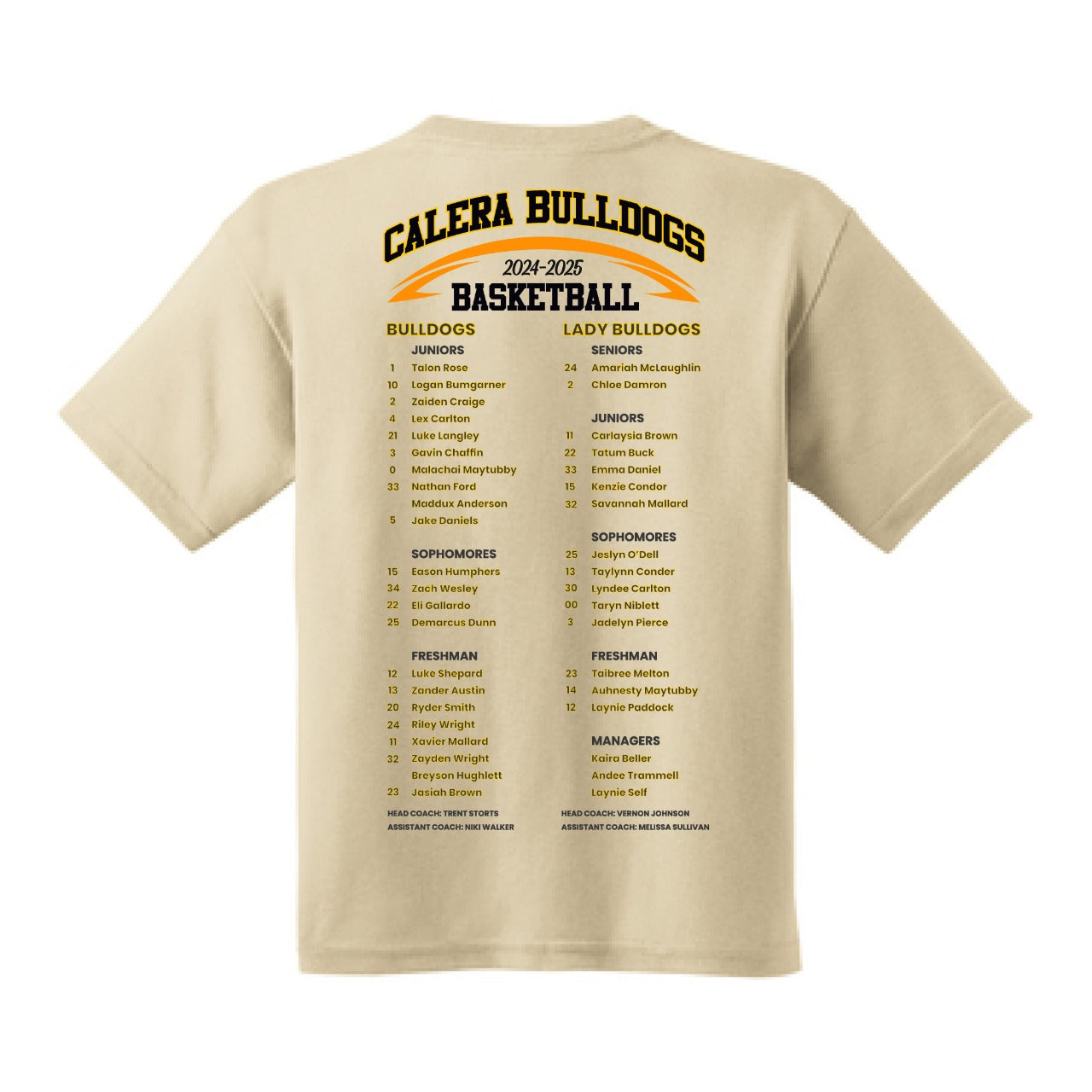 24-25 CALERA BASKETBALL YOUTH TEE