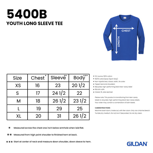 5400b | Youth Gildan Long Sleeve