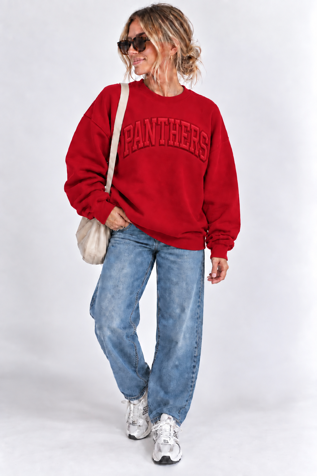 2026 PANTHERS EMBOSSED SWEATSHIRT - RED