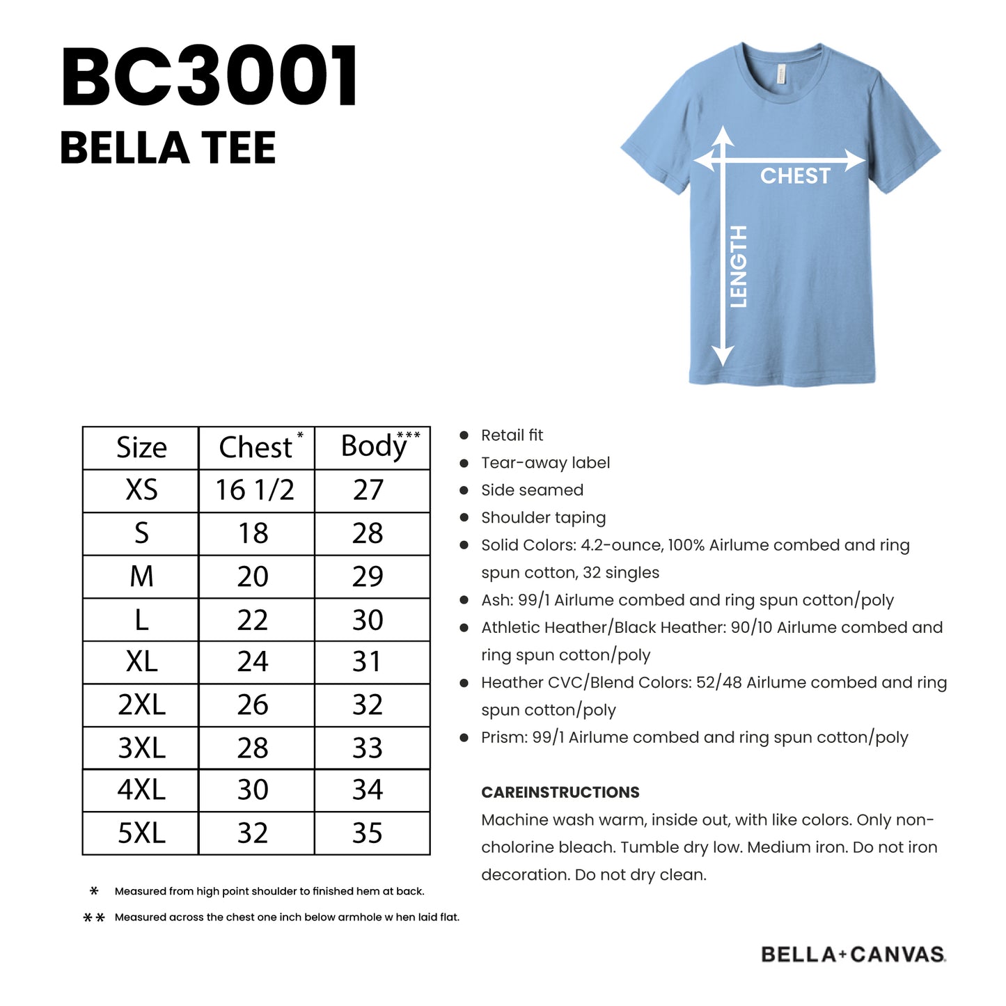 BC3001 | Adult Bella Canvas Tee