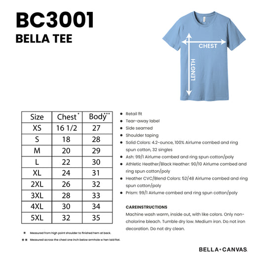 BC3001 | Adult Bella Canvas Tee