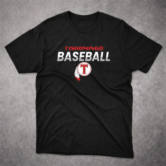 2026 TISHOMINGO BASEBALL HORIZ STRIPES - BLACK