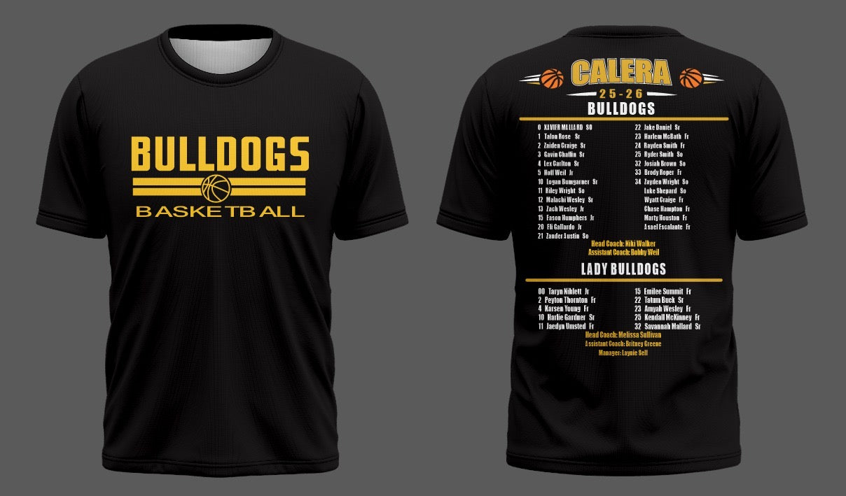 2025-26 CALERA BULLDOGS BASKETBALL ROSTER DESIGN - BLACK