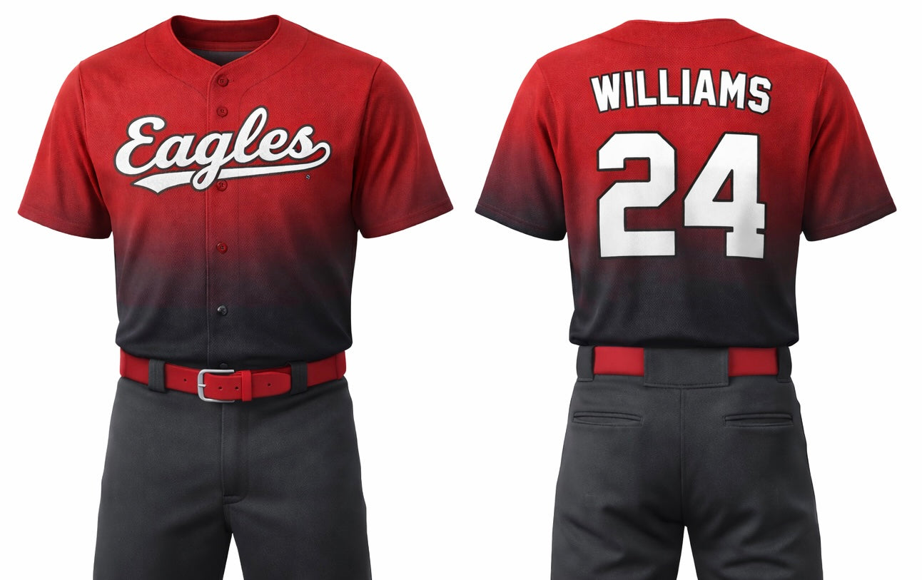 2026 Eagles 12U Holiday/Moss - Full Button Jersey