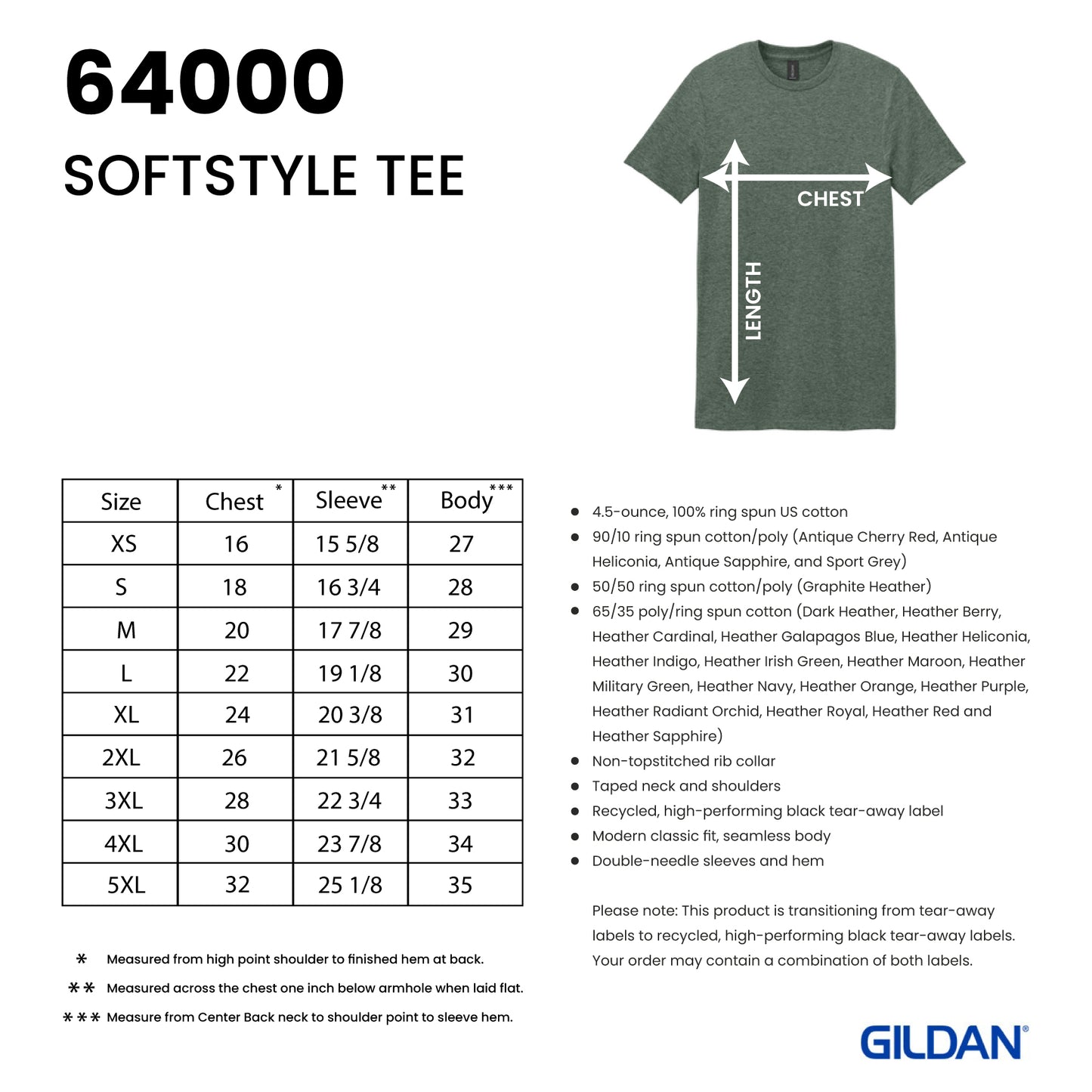 64000 | Adult Gildan Softstyle Tee