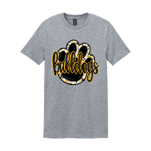 2025 Calera Bulldogs Cursive & Paw - Grey