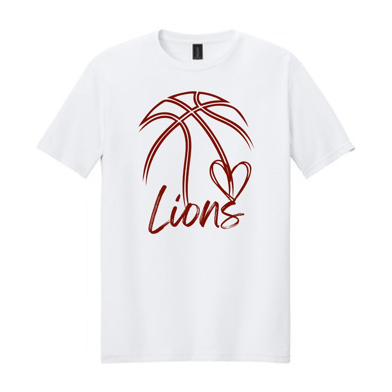 2025 Lions Basketball Distressed - White