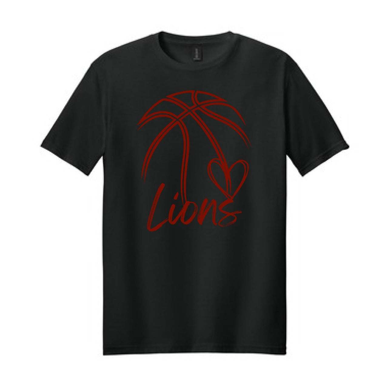 2025 Lions Basketball Distressed - Black