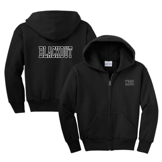 2025 NTC TEAM FULL ZIP HOODED SWEATSHIRT - BLACKOUT