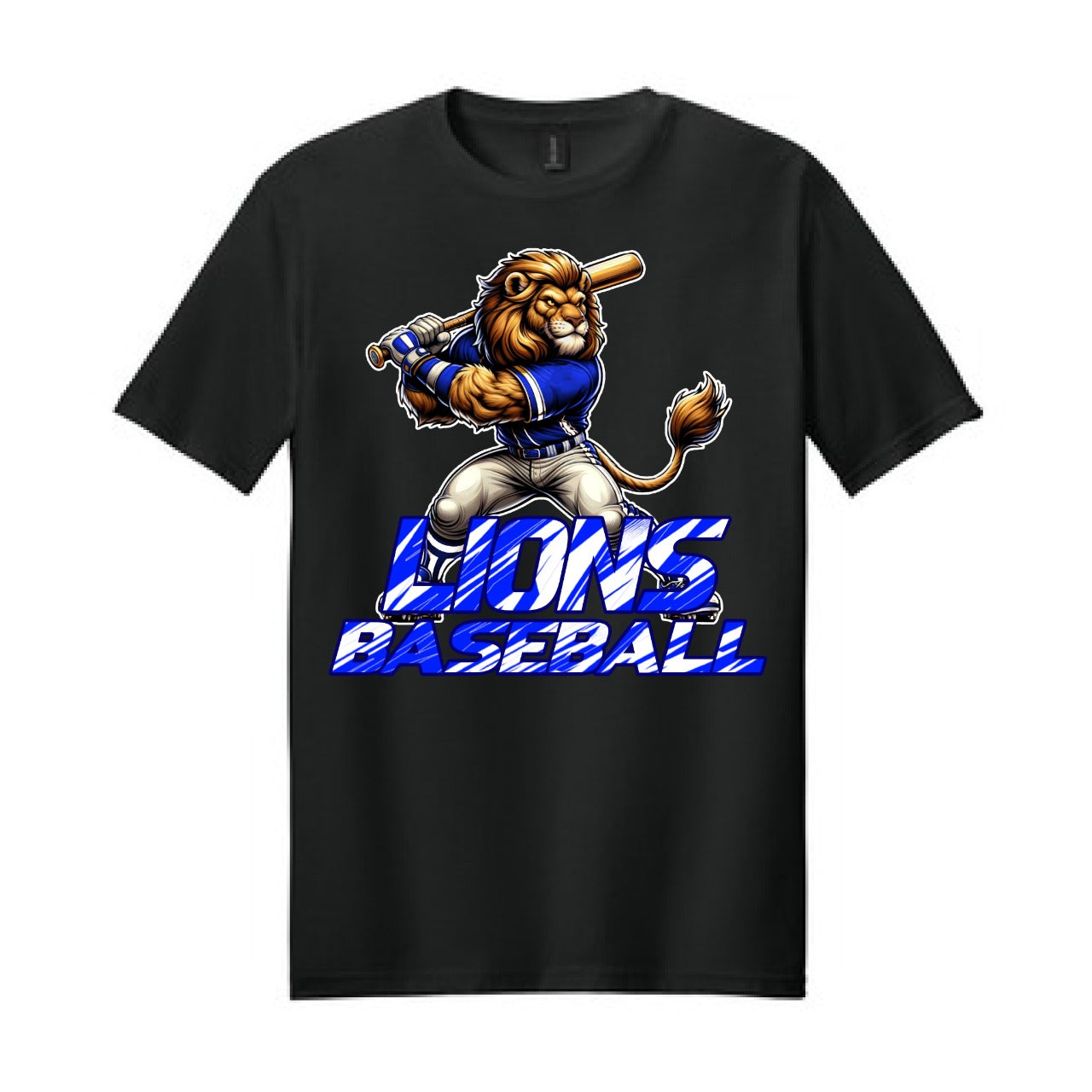 2025 Lions Mascot Baseball - Black