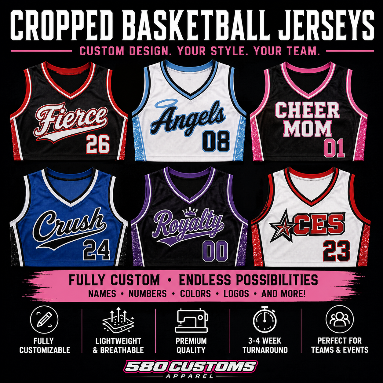 Custom Cropped Basketball Jersey