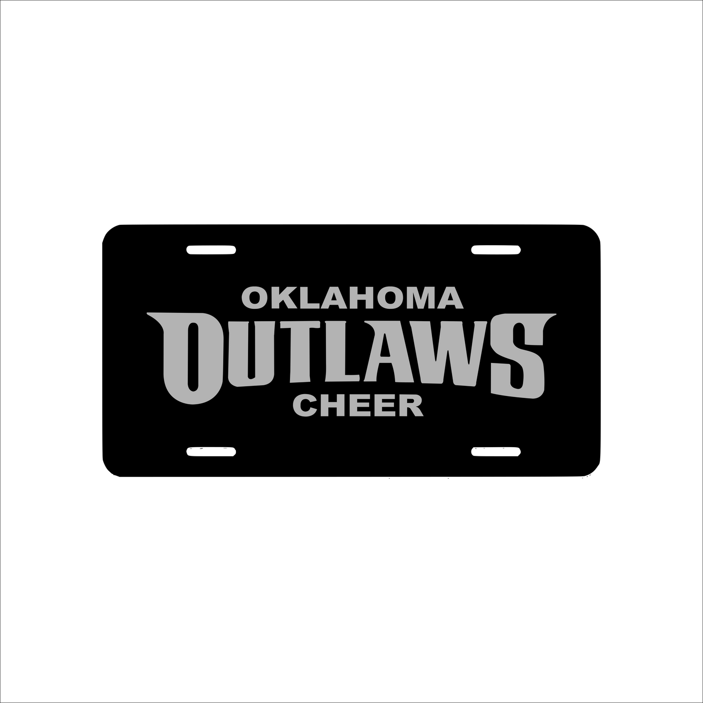 OUTLAWS LASER ENGRAVED LICENSE PLATE