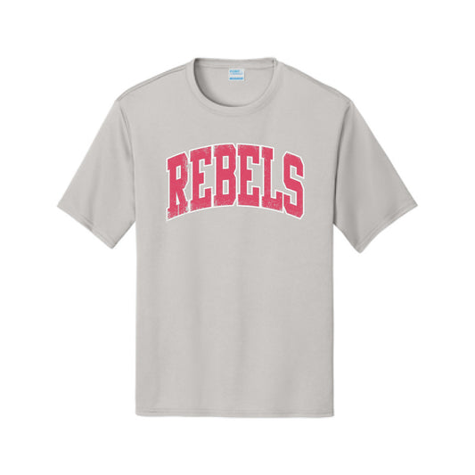 2024 Rebels Curved Distressed Design - Grey