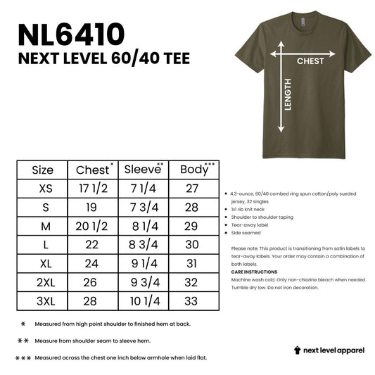 NL6410 | Adult Next Level 60/40 Tee