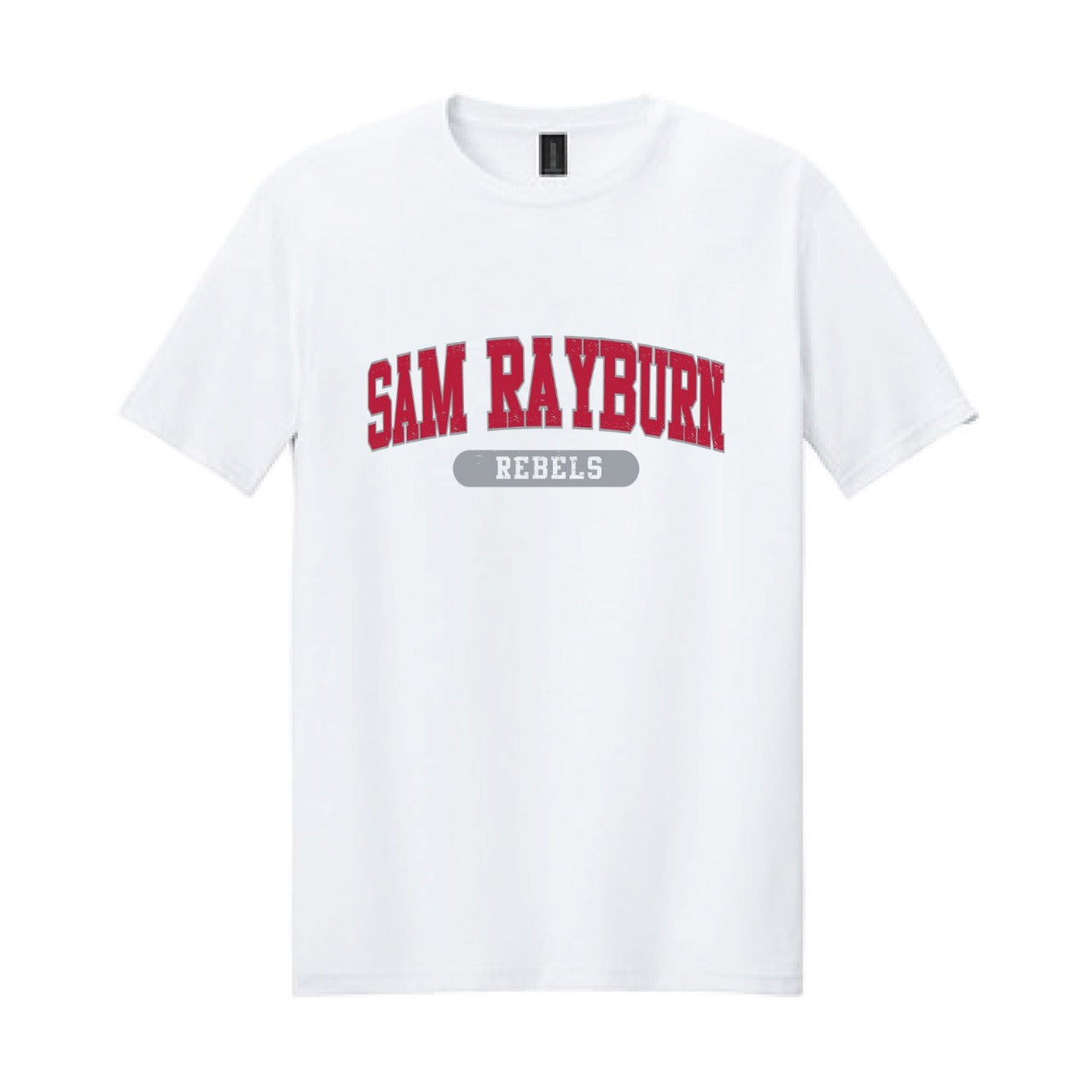 2025 Sam Rayburn Rebels Curved Distressed - White