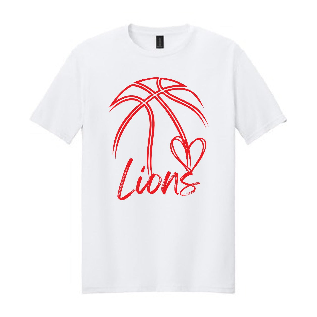 2025 Lions Basketball Distressed - White