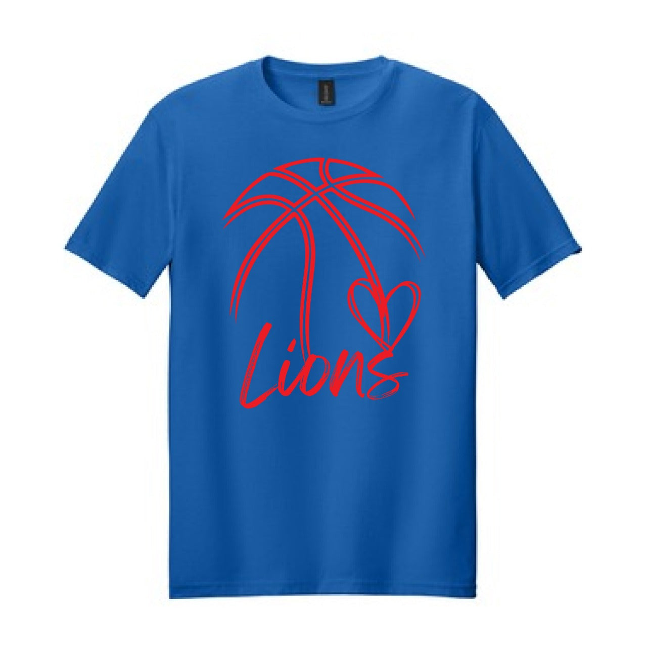 2025 Lions Basketball Distressed - Blue