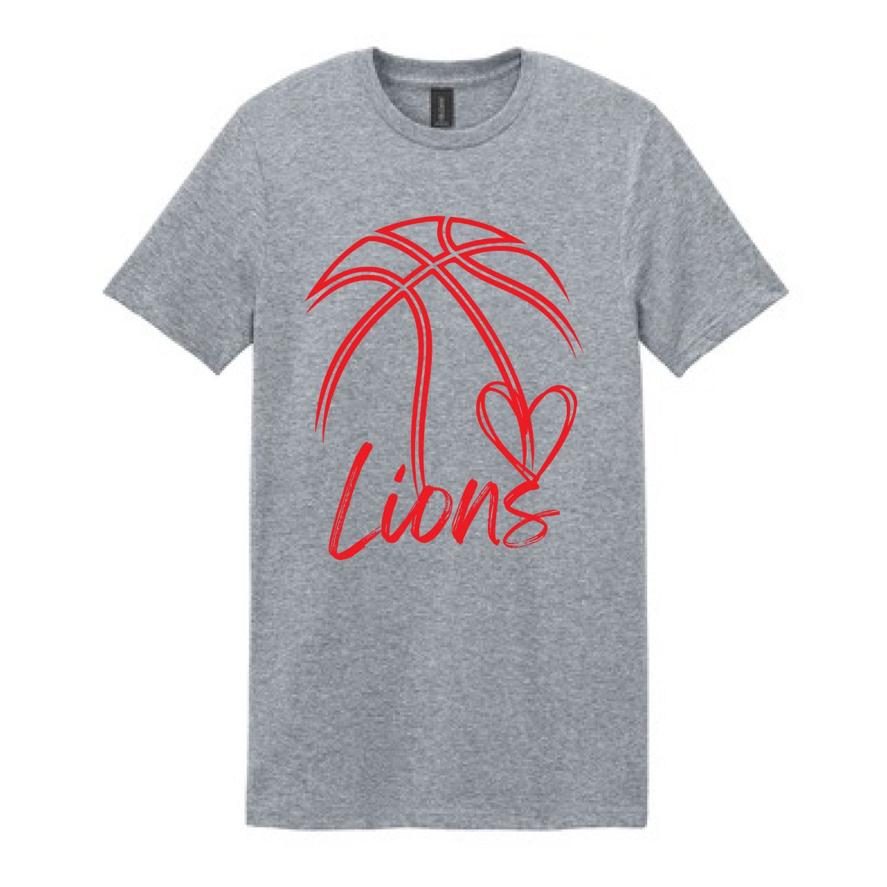 2025 Lions Basketball Distressed - Grey