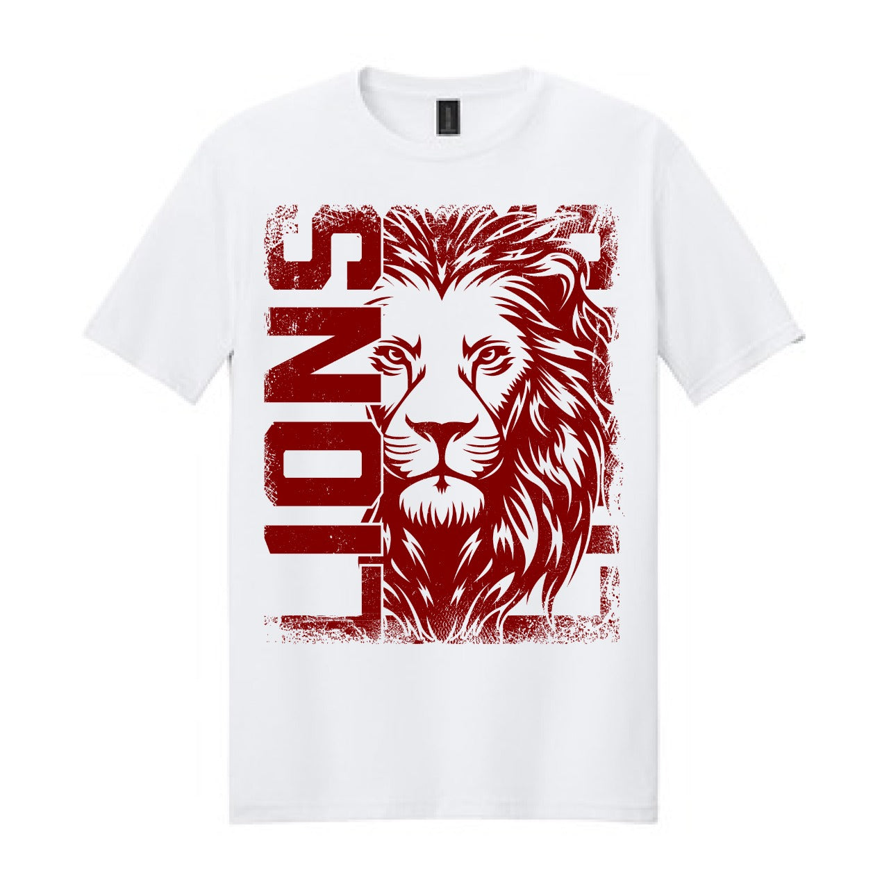 2025 Lions Head Distressed - White