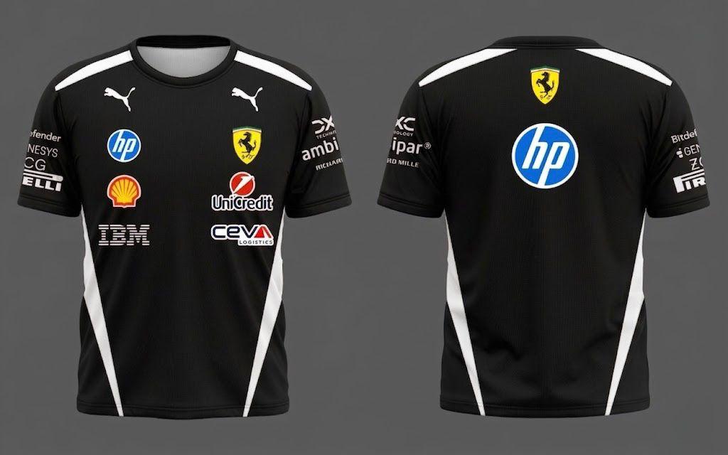 2026 FERRARI DRI-FIT SHIRT - BLACK