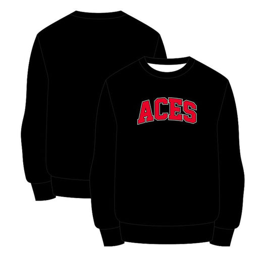 2026 ACES - BLACK | APPLIQUE SWEATSHIRT