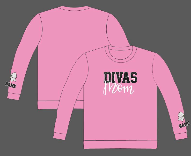 2026 DIVAS - LT PINK | CUSTOM EMBROIDERED SWEATSHIRT
