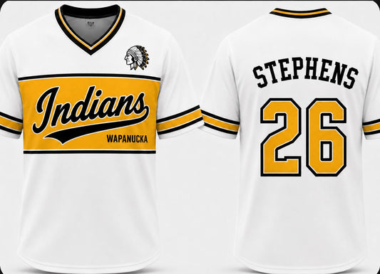 2026 WAPANUCKA INDIANS | WHITE JERSEY